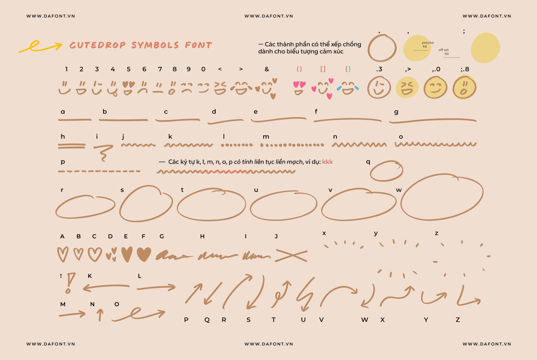 DFVN CuteDrop (3 font)