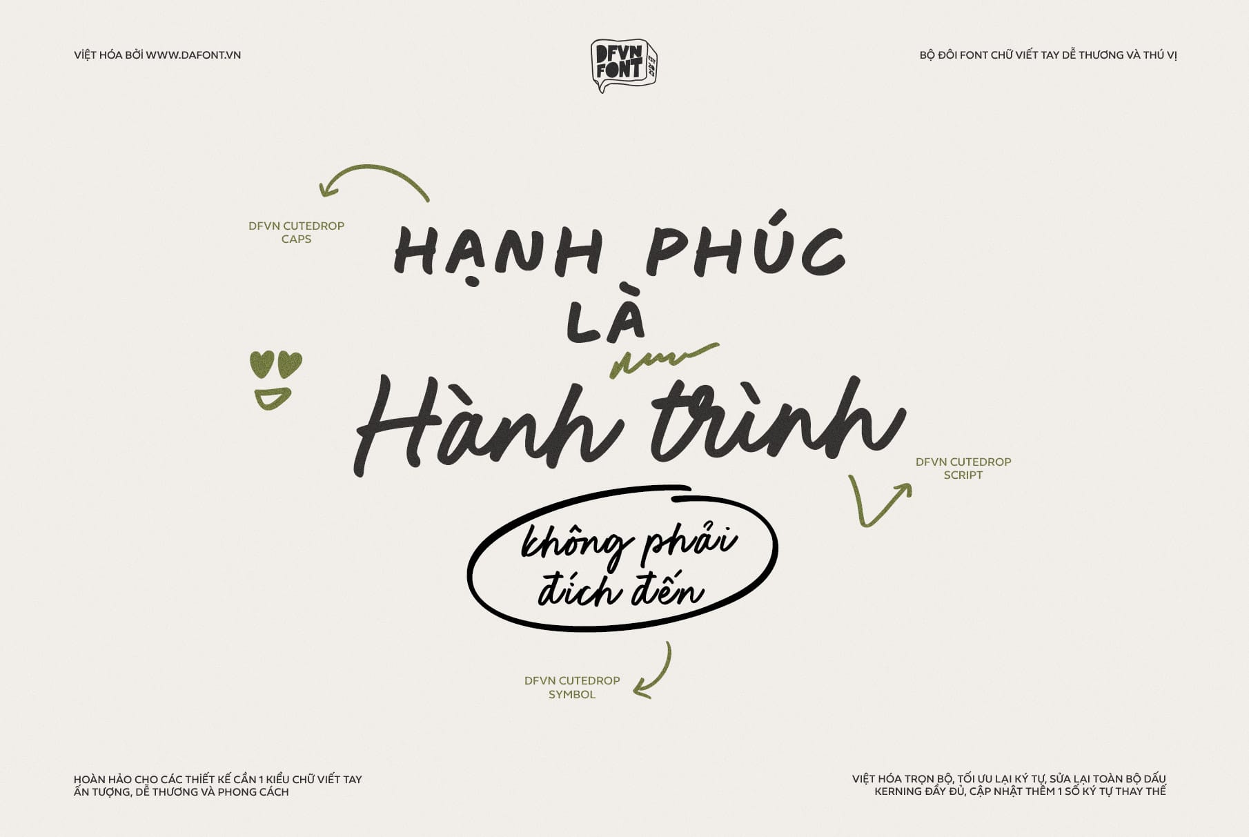 DFVN CuteDrop (3 font)