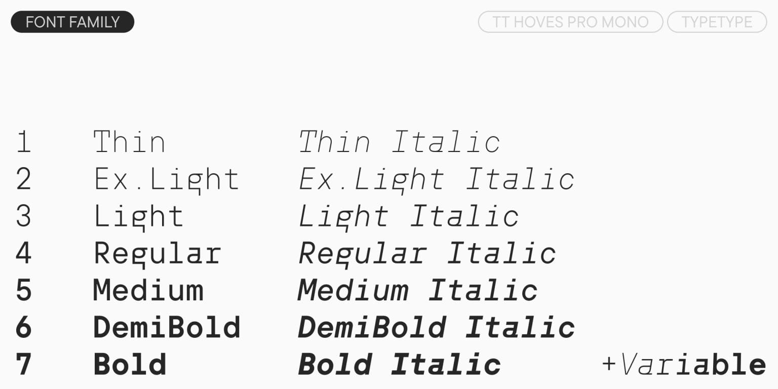TT Hoves Pro Font Family 3