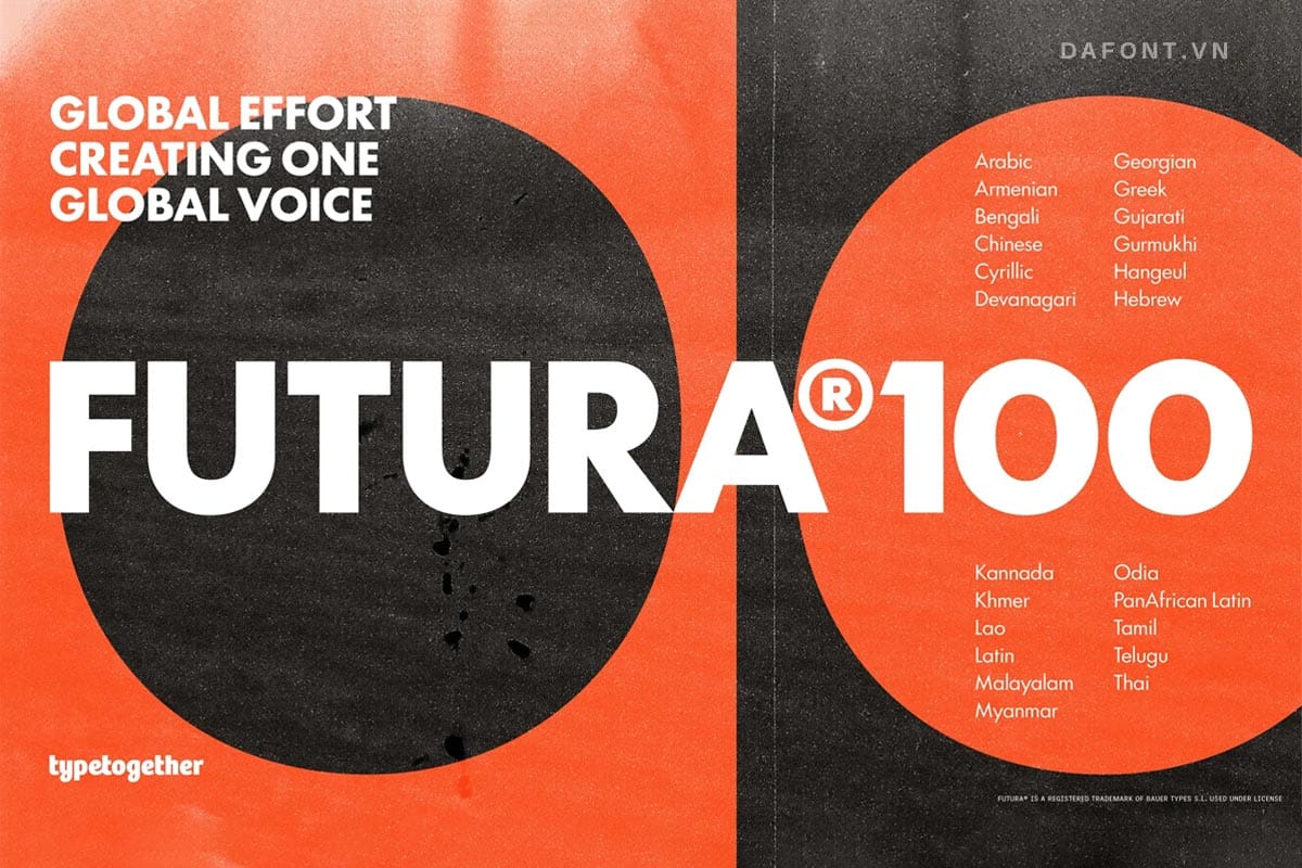 Futura100 font