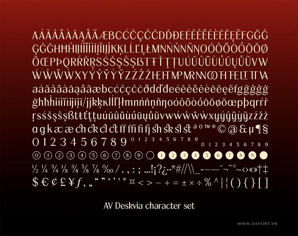 AV Deskvia Font pic5