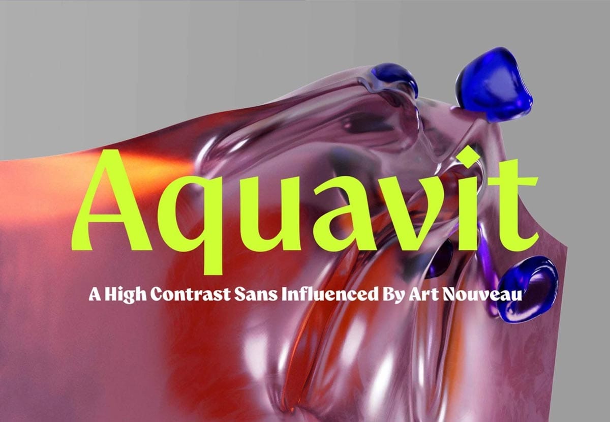 Làm mới thiết kế với những font độc đáo tháng 12/2025 10 Aquavit font by Felix Braden