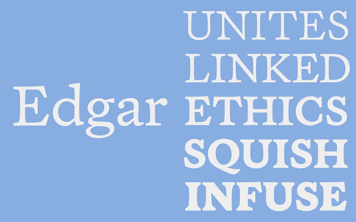 Làm mới thiết kế với những font độc đáo tháng 12/2025 6 Edgar font by Tobias Frere-Jones & Nina Stössinger