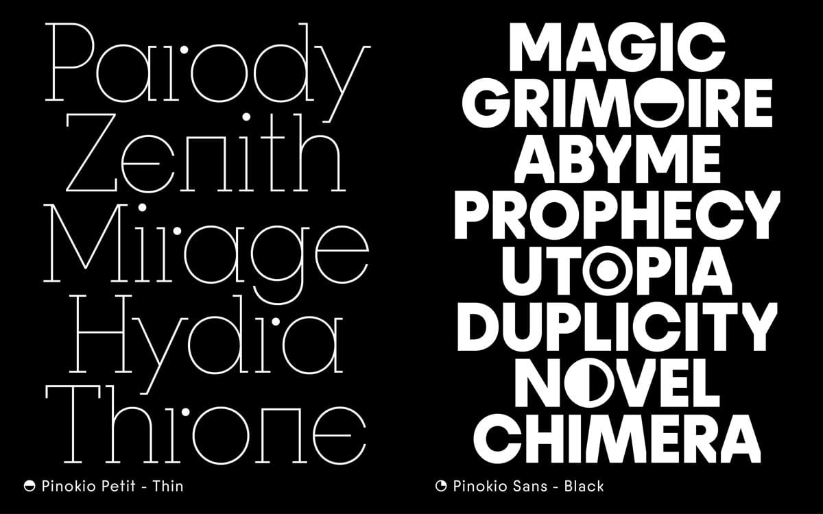 Làm mới thiết kế với những font độc đáo tháng 12/2025 15 Pinokio font by Tanguy Vanlaeys