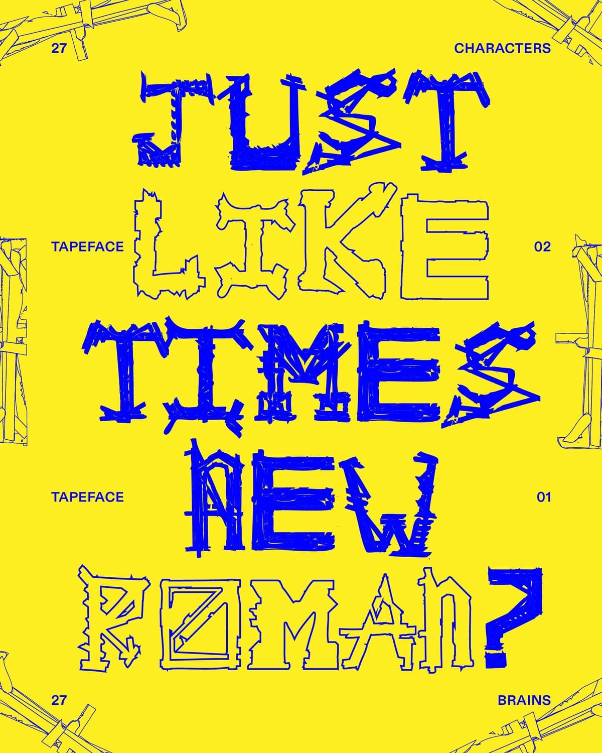 Làm mới thiết kế với những font độc đáo tháng 12/2025 9 Tapeface font by Varada Rege