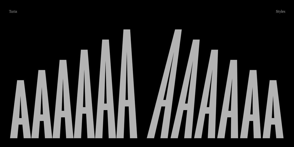 Làm mới thiết kế với những font độc đáo tháng 12/2025 13 Turia font by Alberto Molina