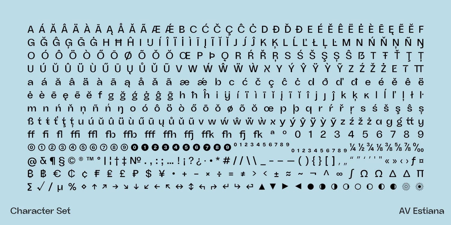 AV Estiana Font Family pic5