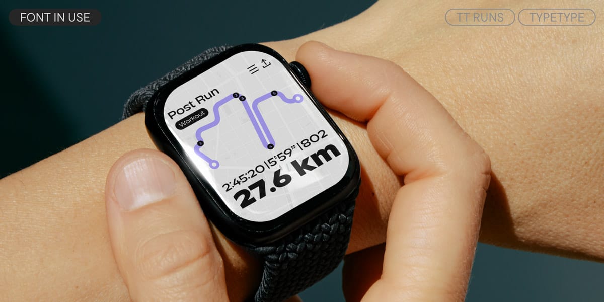 TT Runs Font Family TT Runs italic - phiên bản nghiêng cho headline và slogan giàu năng lượng