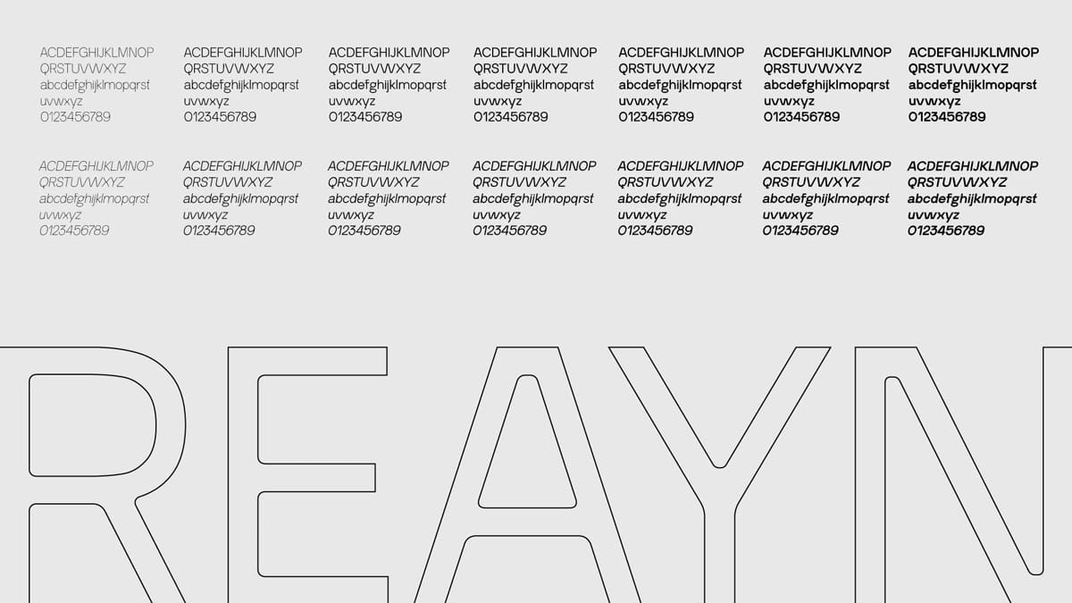 REAYN Variable font preview pic6